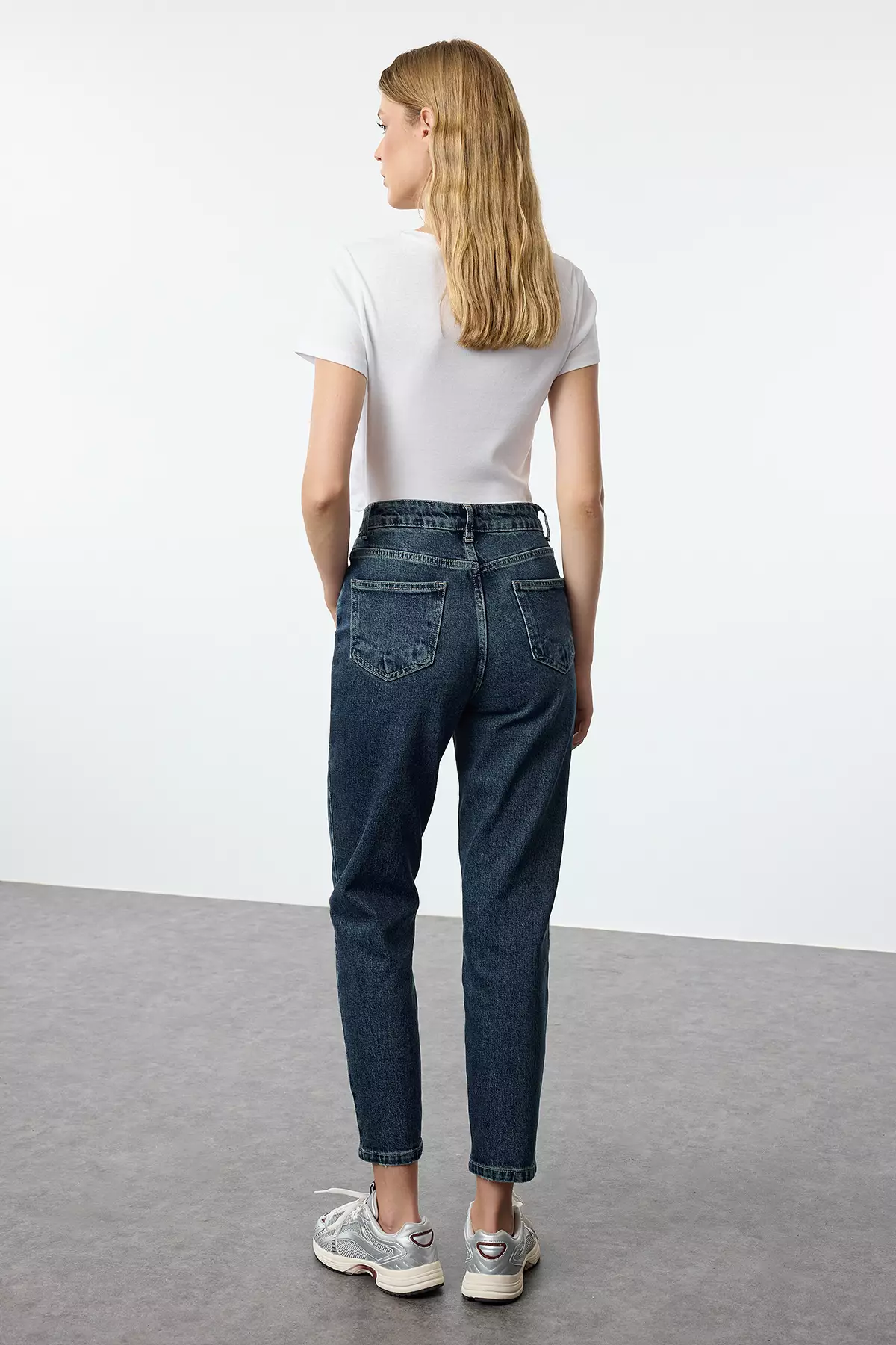 TRENDYOL Damen Slim Fit Jeans – Hohe Taille, Chino-Stoff, 99% Baumwolle, 1% Elasthan