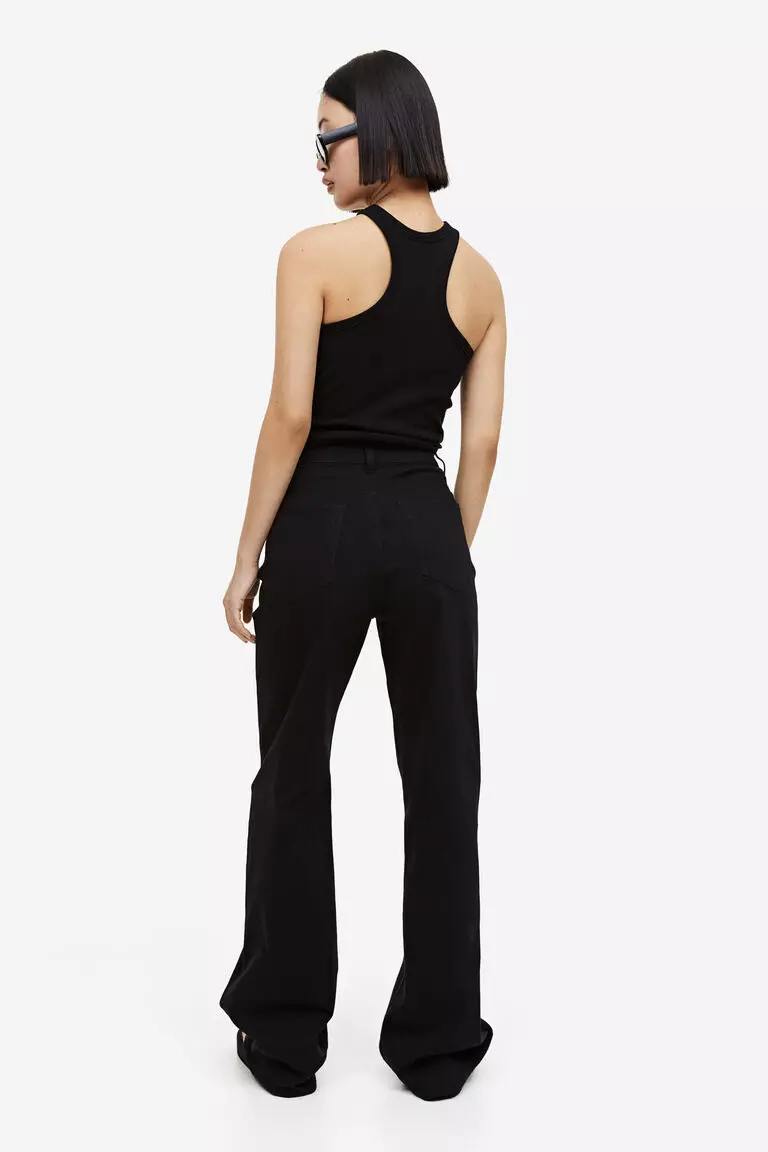 Clara HW wide leg twill