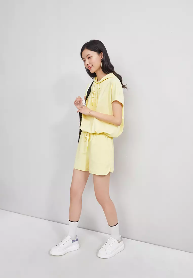 Short Sleeve Cropped Hoodie