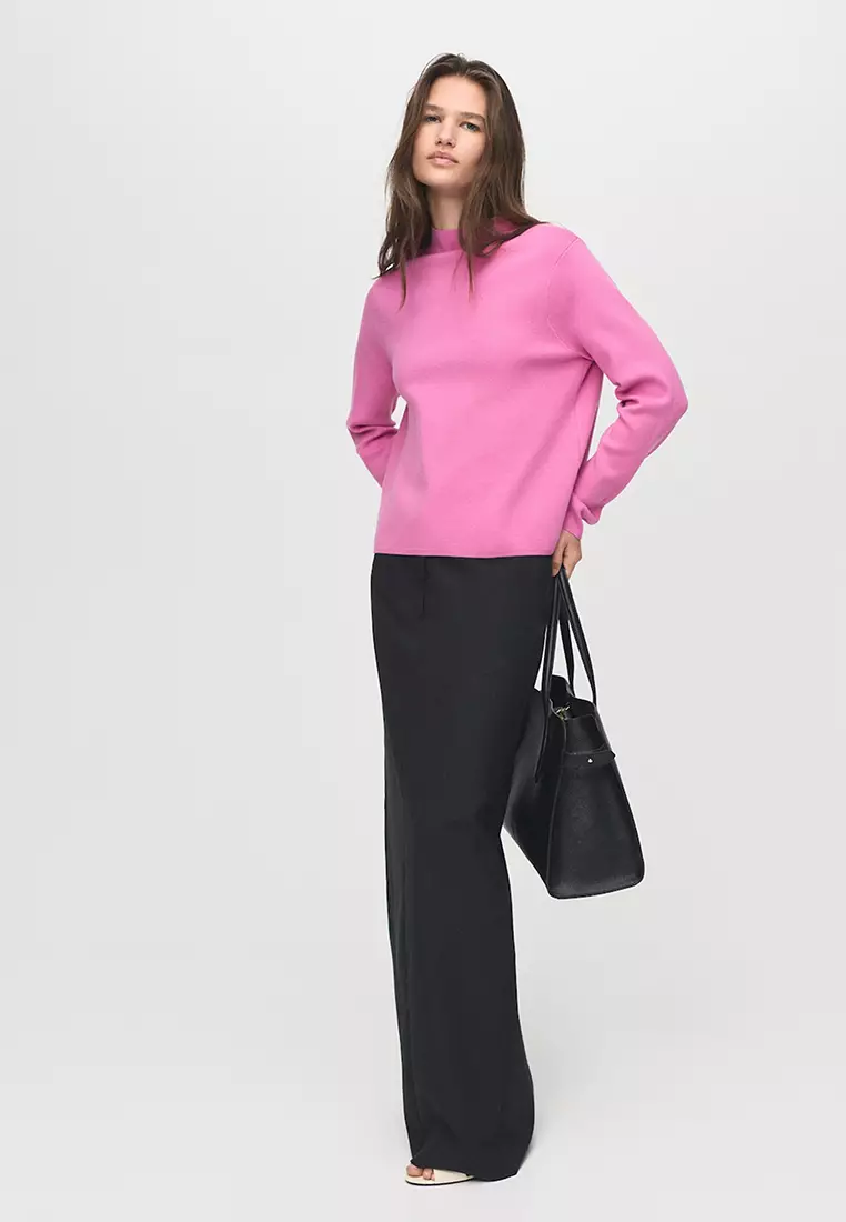 Knitted Sweater with Perkins Neck