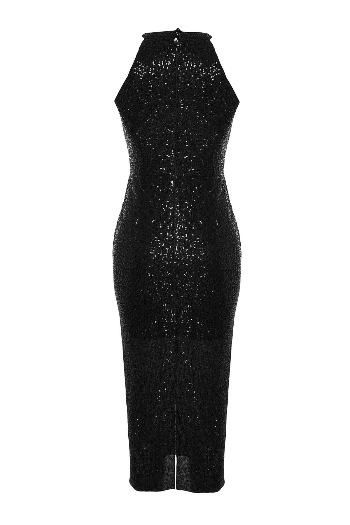 Fitted Sequin Midi Dress
