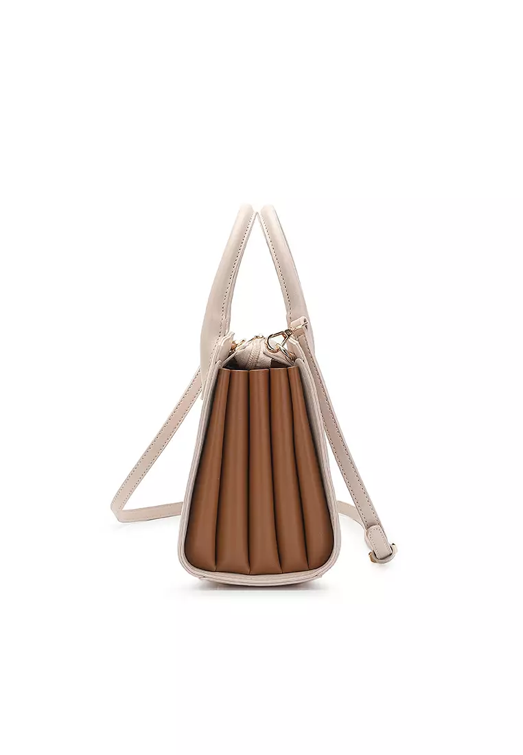 Women's Top Handle Bag / Sling Bag / Crossbody Bag - Apricot