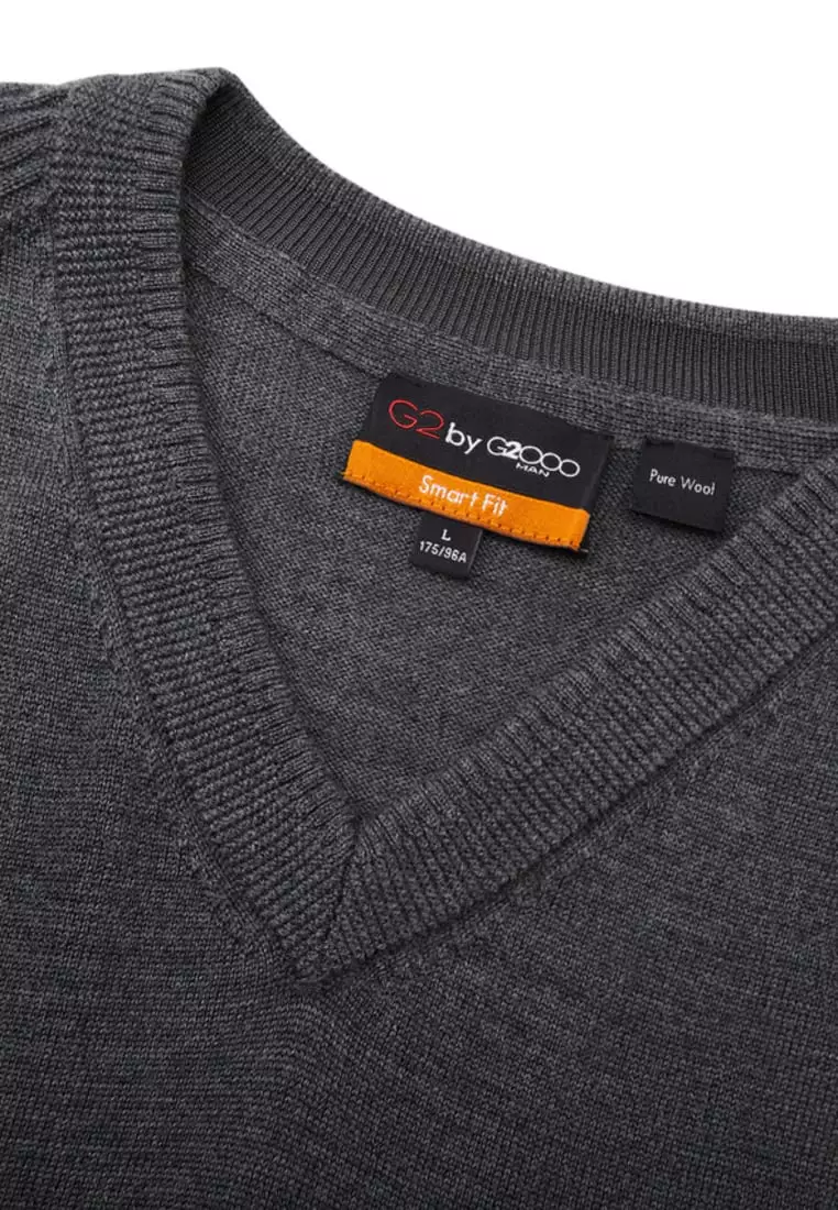 Pure Wool V Neck Sweater