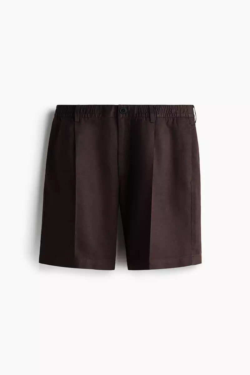 Relaxed Fit Linen-blend shorts