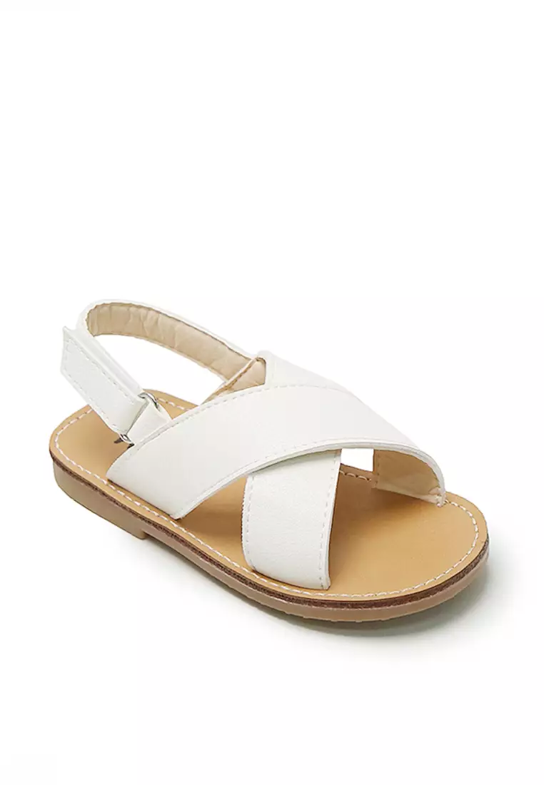 VANSA Simple Cross Striped Sandals VSK S532