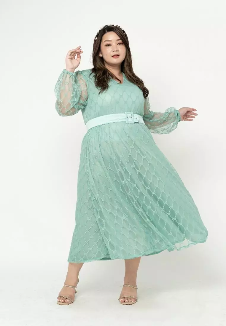 Plus Size Dress Emily Mint
