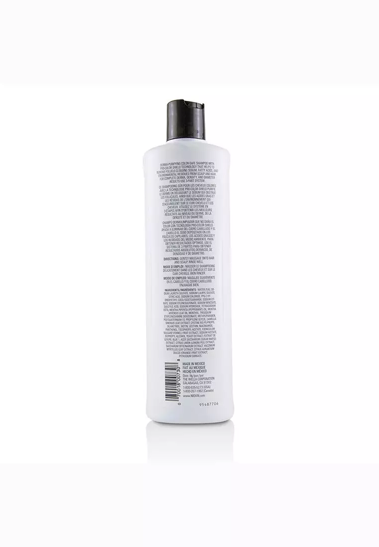 Nioxin - Derma Purifying System 3 Cleanser Shampoo (Colored Hair, Light Thinning, Color Safe) 500ml/16.9oz