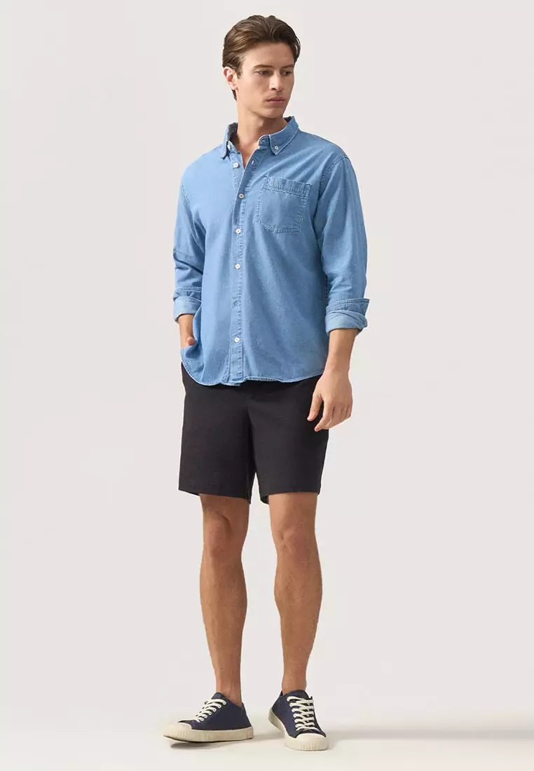 Long Sleeves Light Denim Shirt