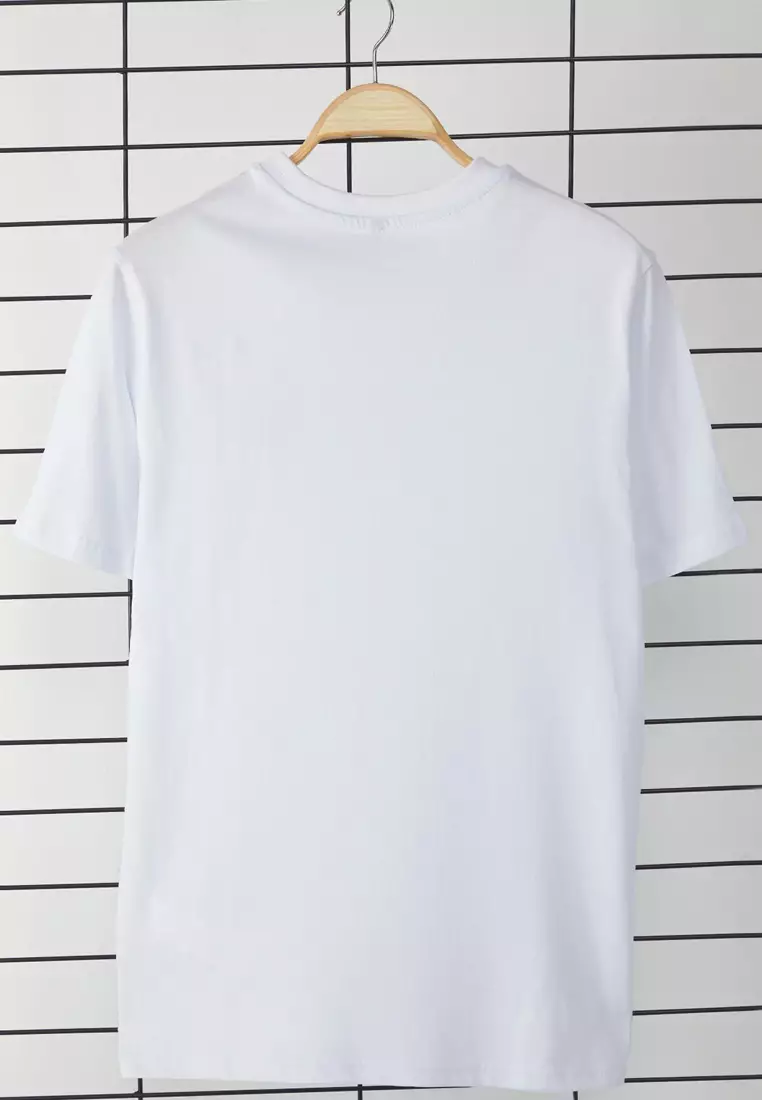 White Regular Cut Embroidery Detailed 100% Cotton T-Shirt TMNSS24TS00056