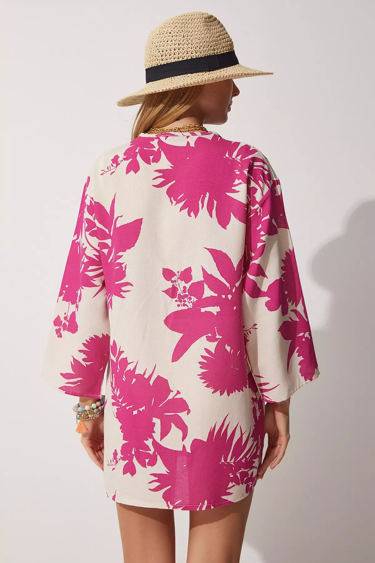 Patterned Beach Kimono Cardigan