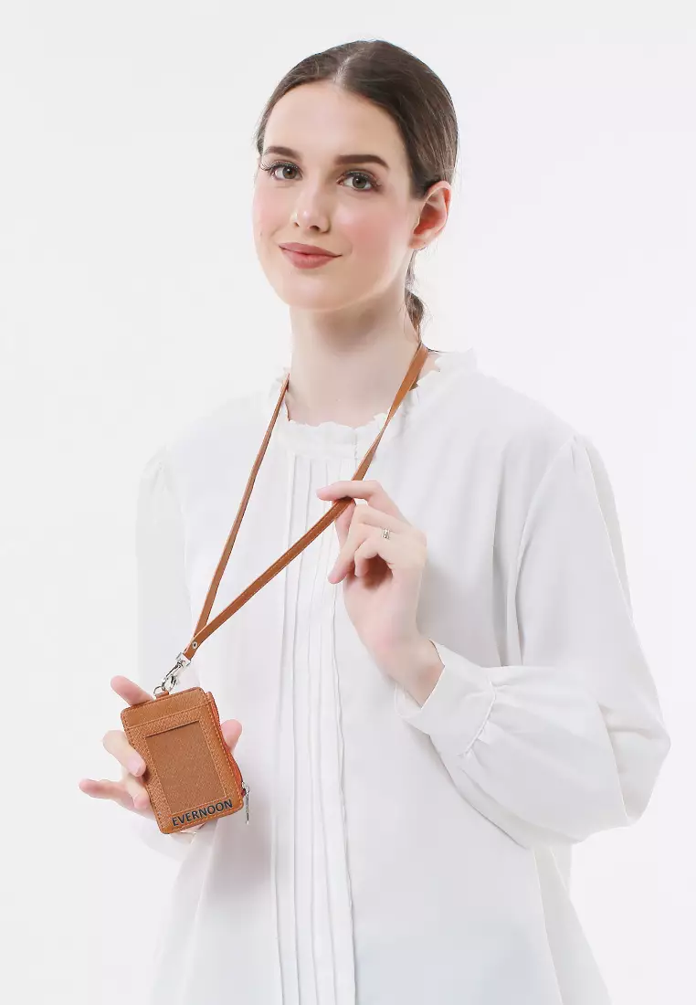 Siska Name Tag Seleting ID Card Desain Simple Premium Quality - Coklat