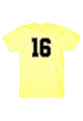 MRL Prints yellow Number Shirt 16 T-Shirt Customized Jersey EF1A4AA267AEC8GS_1