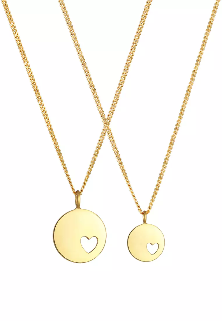 Gold plated discount heart necklace
