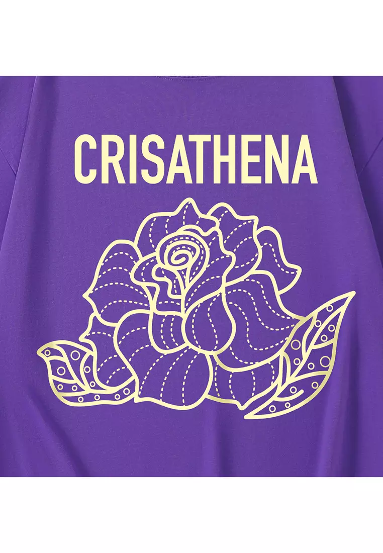 Rose Graphic T-Shirt in Violet
