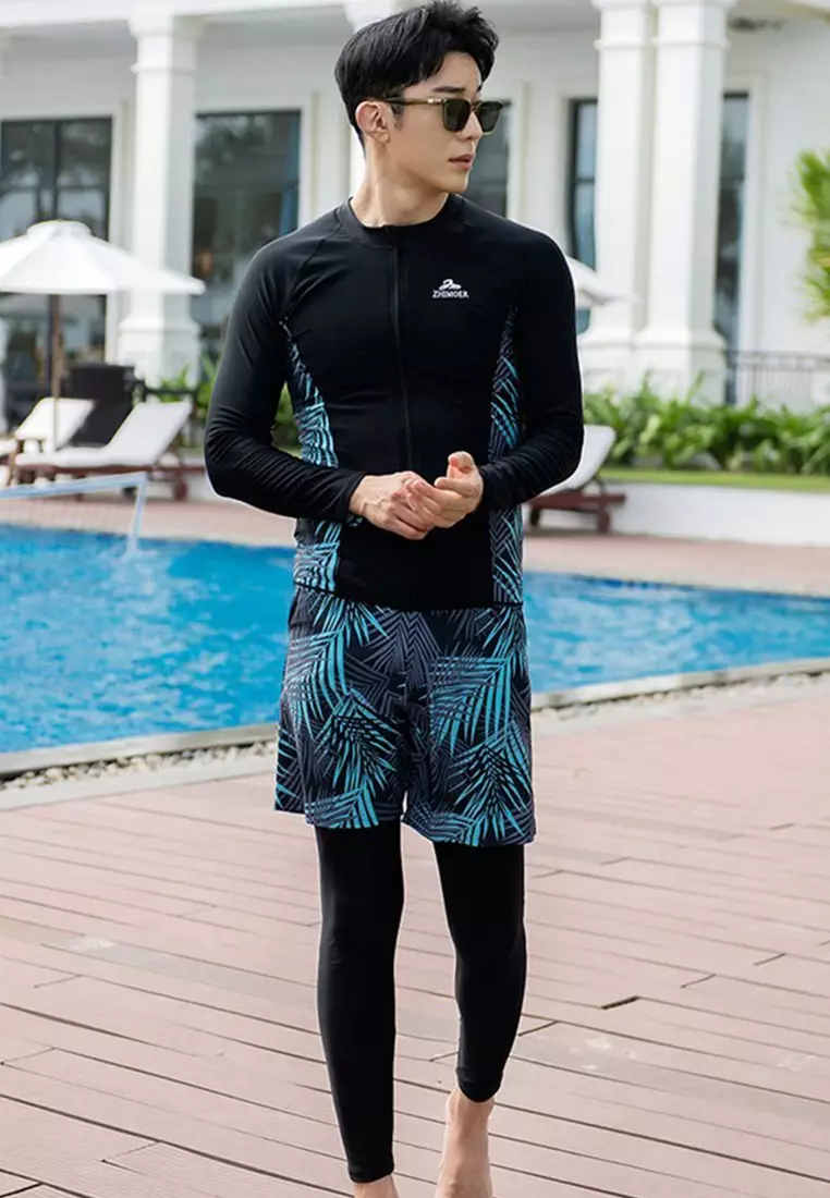Buy LYCKA LLL3095 Korean Style Men Rash Guard 3-Pieces Set Multi