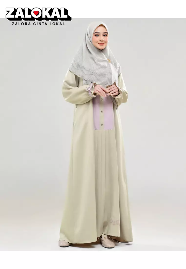 Rabbani - Gamis Dress Muslim Couple Madaharsa Exclusive Matcha