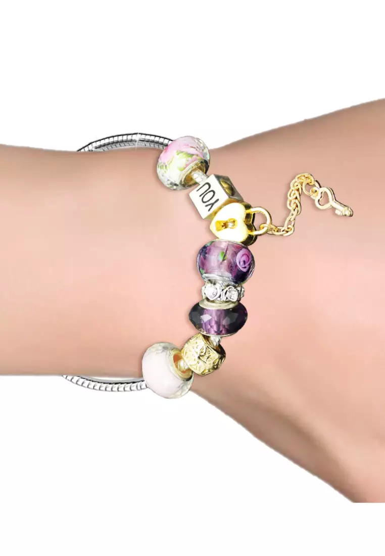 Buy Her Jewellery Her Jewellery Colorful Charm Bracelet Purple