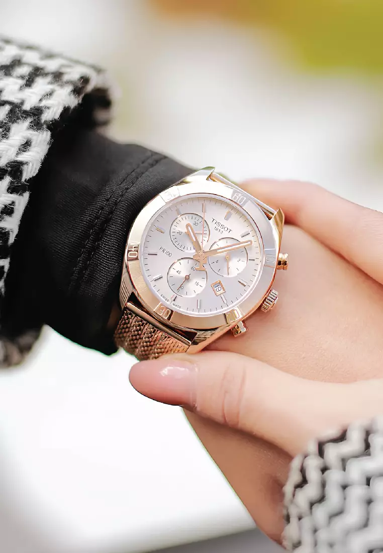 Tissot pr 100 chronograph rose gold 2025