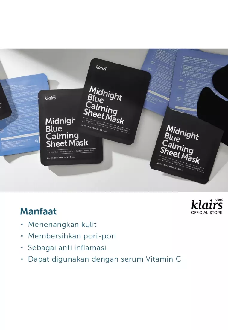 Dear Klairs Midnight Blue Calming Sheet Mask 25ml