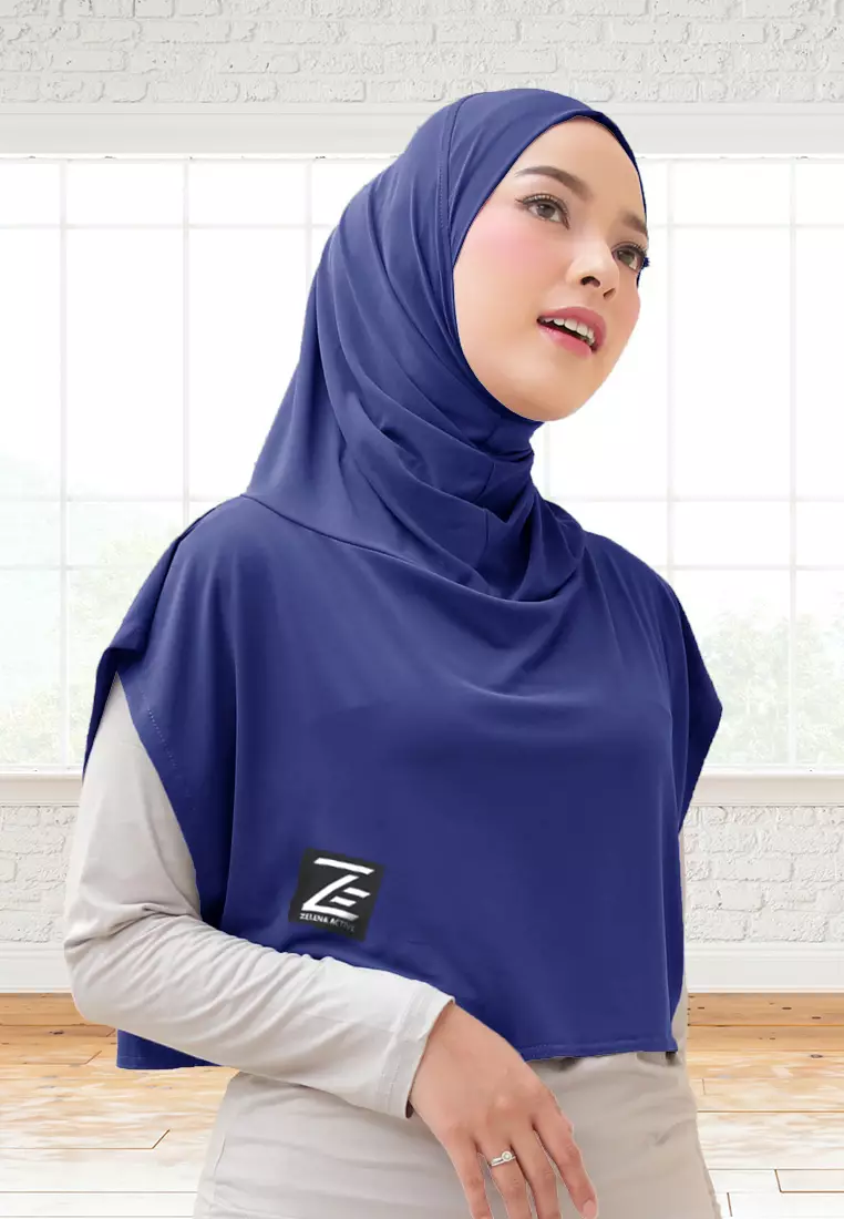Alana Outer Hijab | Hijab Rompi Olahraga | Sport Vest Wanita - Cobalt Blue