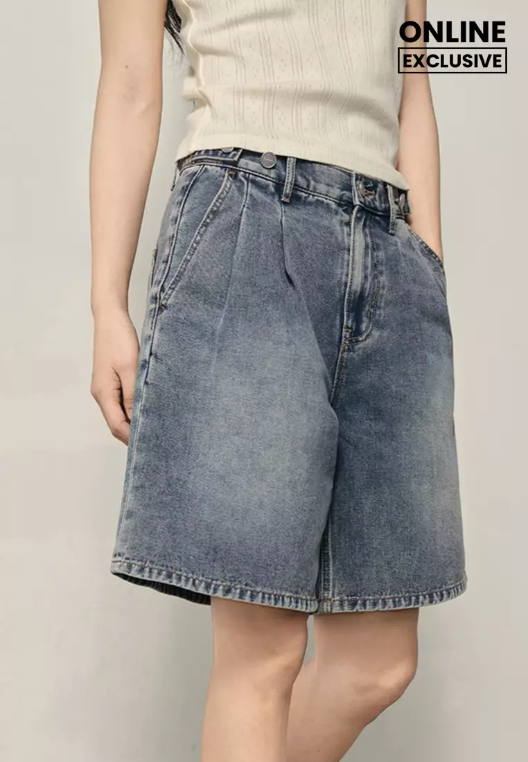 Giordano Women's (Online Exclusive) Korea Denim Shorts 0540652362