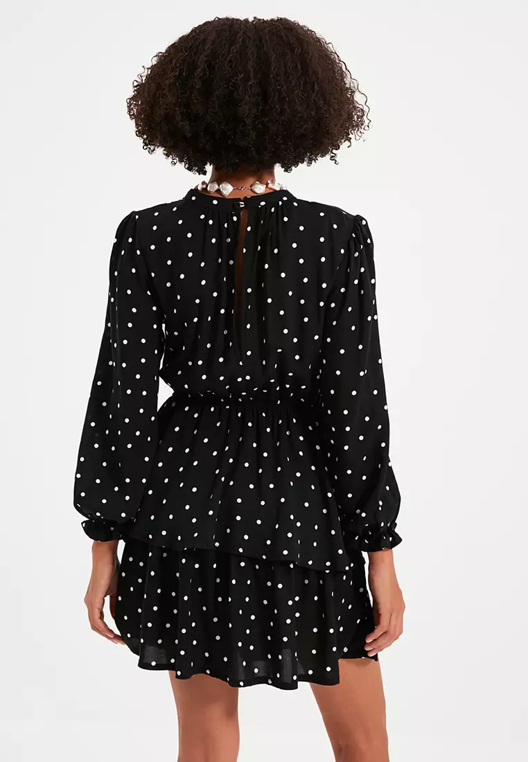 trendyol polka dot dress