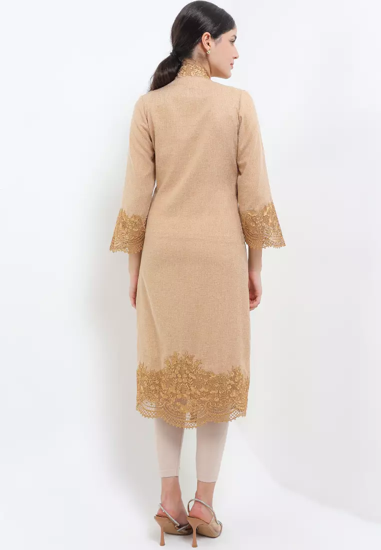 Embroidery LONG Kebaya L/Slv>Bunga Melati