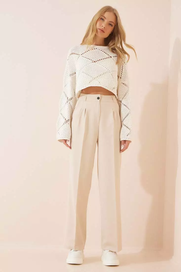 High Waist Wide Legs Trousers