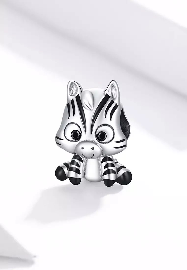 Solid 925 Sterling Silver Baby Zebra Pandora Inspired Charm