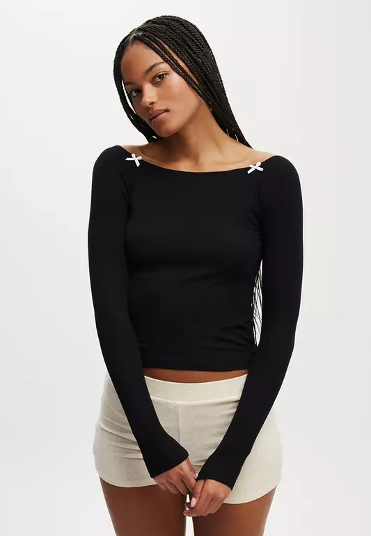 Sleep Recovery Boat Neck Sleep Top