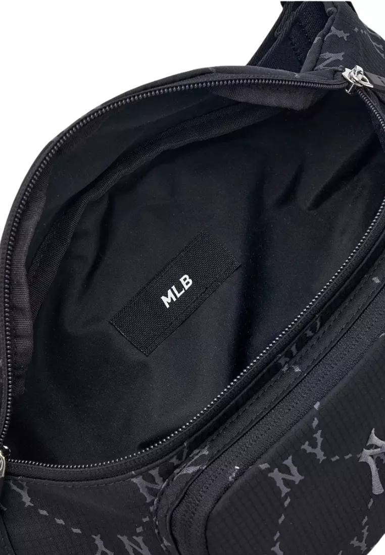[MLB] Dia Monogram Sportive Hipsack ★すぐ品切れ★ Jual MLB Korea Dia Monogram Sportive Hipsack - NY Black