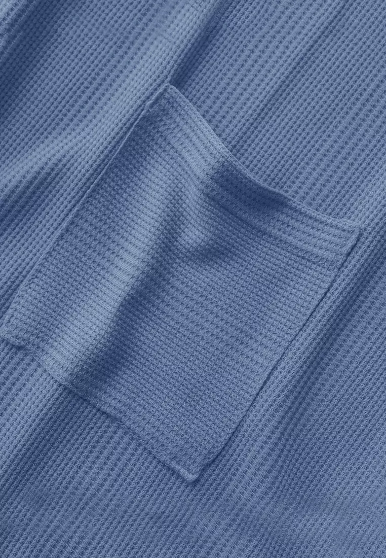 Zelena - Althea Long Sleeves Waffle | Kaos Lengan Panjang - Navy 