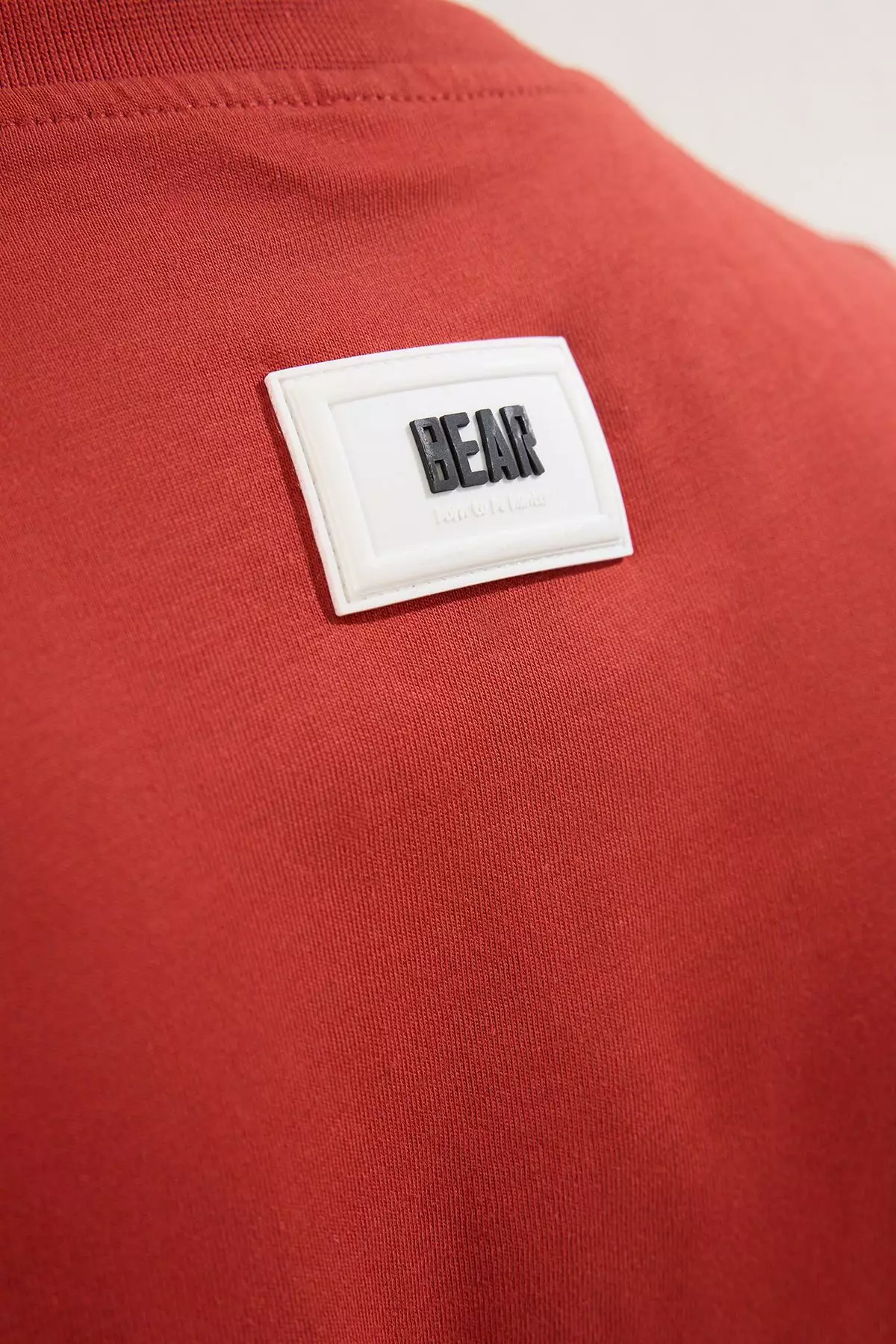 Brick Oversize/Wide Cut Applique Hat Detail 100% Cotton Short Sleeve T-Shirt TMNSS25TS00016