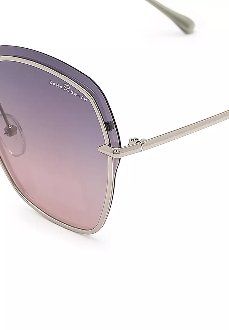 Unisex Polarized Square Sunglasses (Kacamata Hitam) - Putih / Cokelat / Abu-Abu