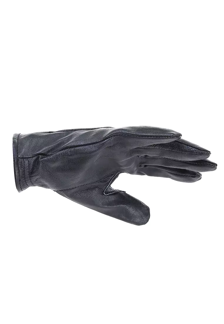 Irroin Motorcycle Gloves Pria Anti Slip Material Leather ORIGINAL - Black