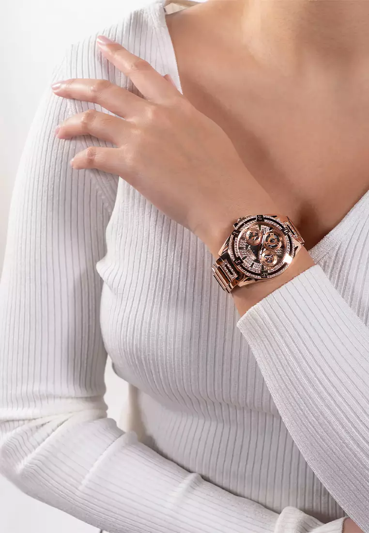 Guess GW0464L3 - Jam Tangan Wanita - Rosegold - Crystal Queen Watch