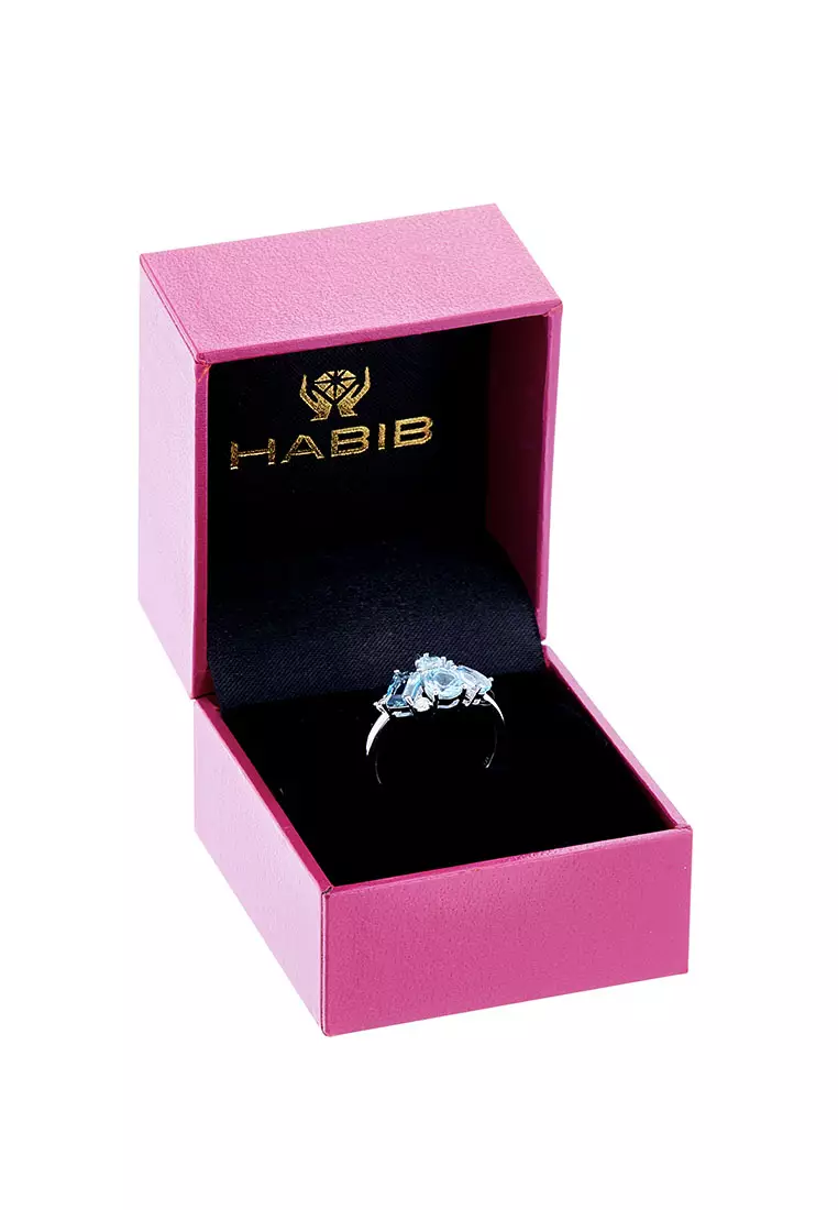 Buy HABIB HABIB Chic Collection Blue Topaz Gemstone Diamond Ring in ...