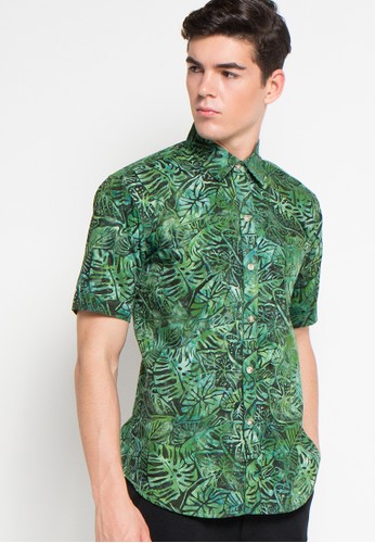 Palm Caladium Leaf Slimfit Shirt