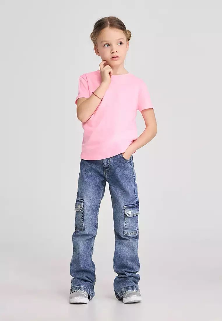 Crew Neck Short Sleeve T-Shirt for Girls