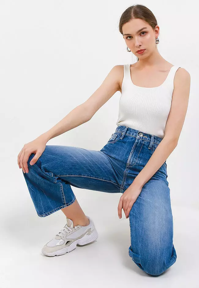 Celana Jeans Wanita Hi-Loose G3 Series Light Blue Hi-Waist