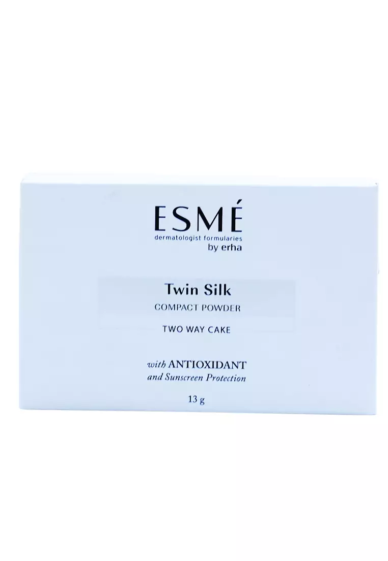 Erha Esme Twin Silk Compact Powder Translucent 13G - Bedak Padat