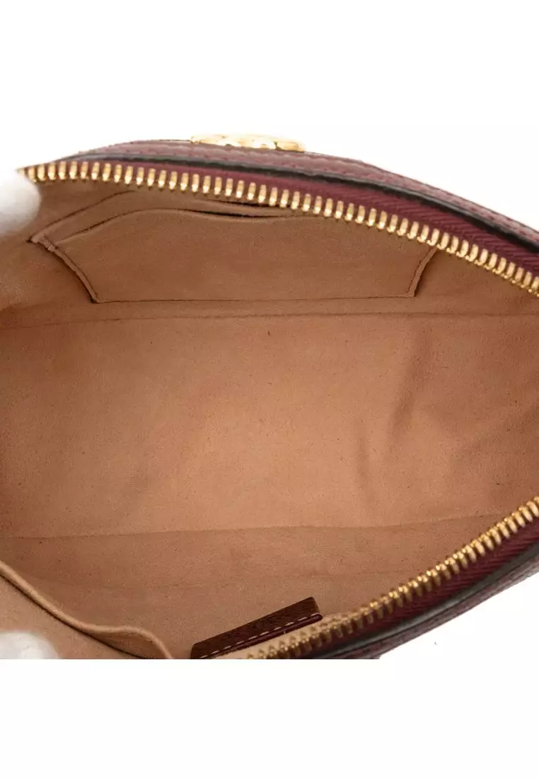 Pre-Loved Gucci Small Calfskin Web Ophidia Dome Crossbody
