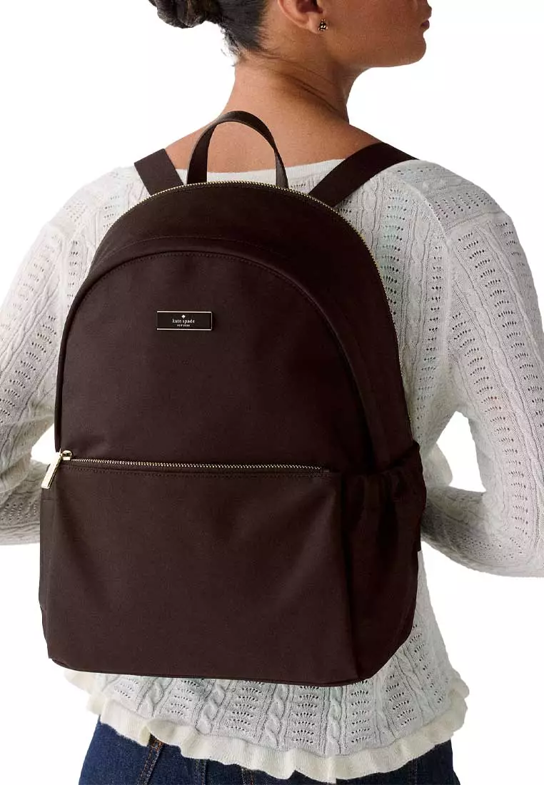 Carter Nylon Large Dome Backpack Hot Fudge KP111