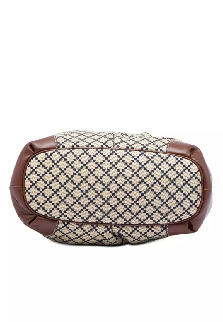 Pre-Loved Gucci Diamante Canvas Sukey Satchel