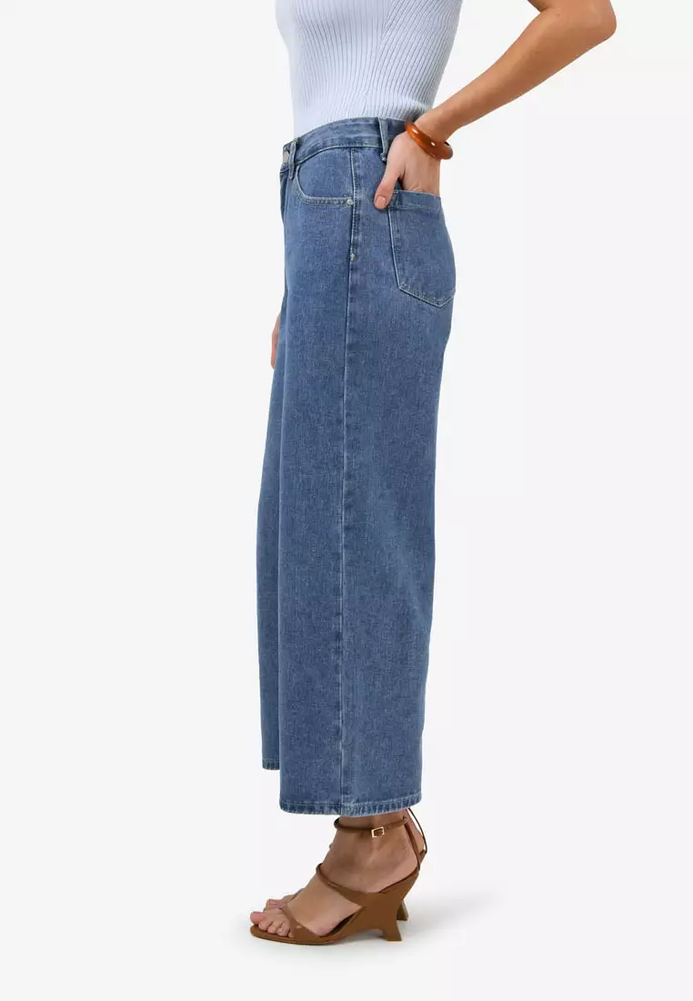 Windsor Cropped Wide Leg Jeans