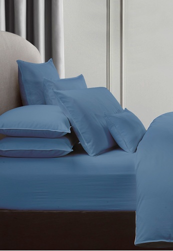 Grand Atelier blue Wedgewood 1000TC 100% Egyptian Cotton Sateen Bolstercase 1pcs (Suite Essentials Collection) ADCE1HL3985D2AGS_1