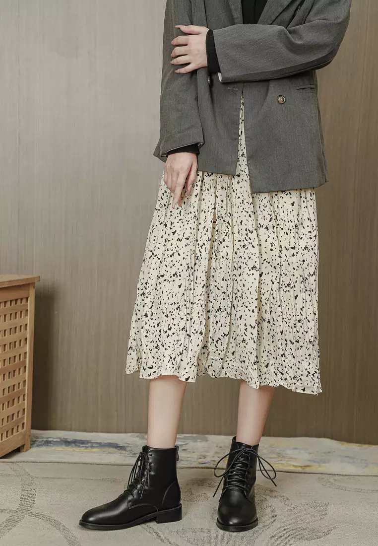 Faux Leather Lace Up Martin Boots TE2045-1