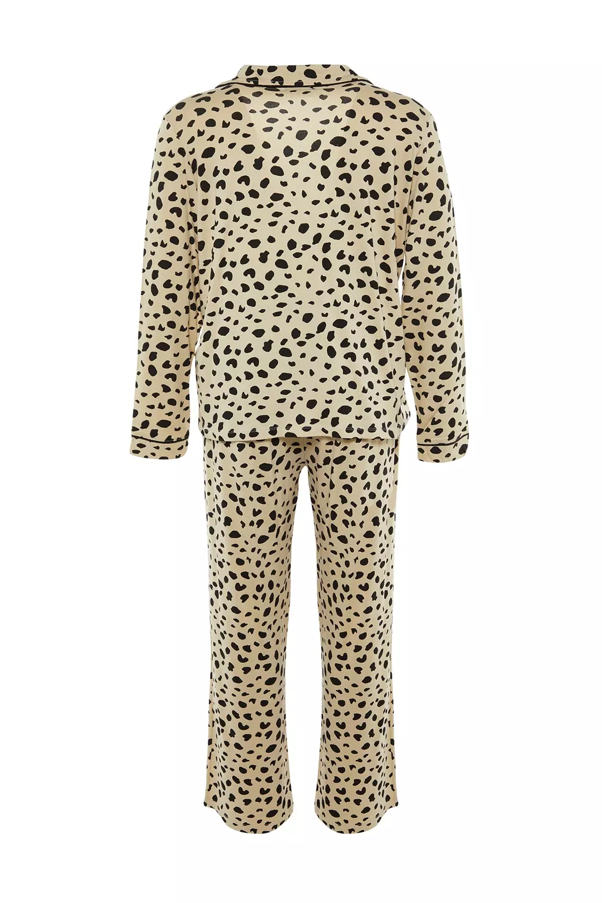 Colorful Animal Patterned Shirt Collar Pajamas Set - Tbbaw23Ai00015