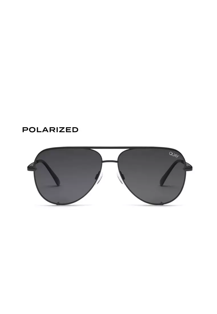 High Key Micro Sunglasses - Black/Smoke Polarized