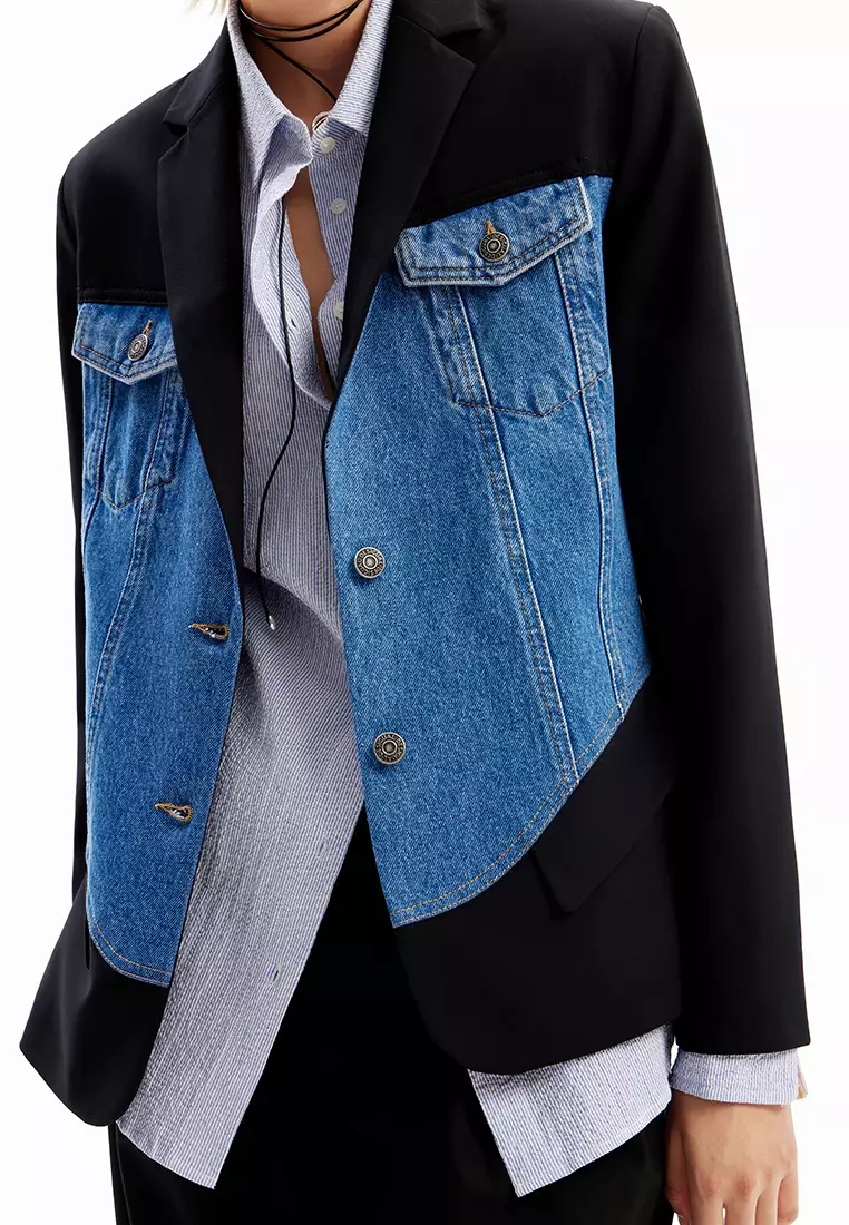 Desigual Woman Hybrid trucker blazer.